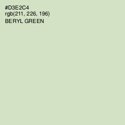 #D3E2C4 - Beryl Green Color Image